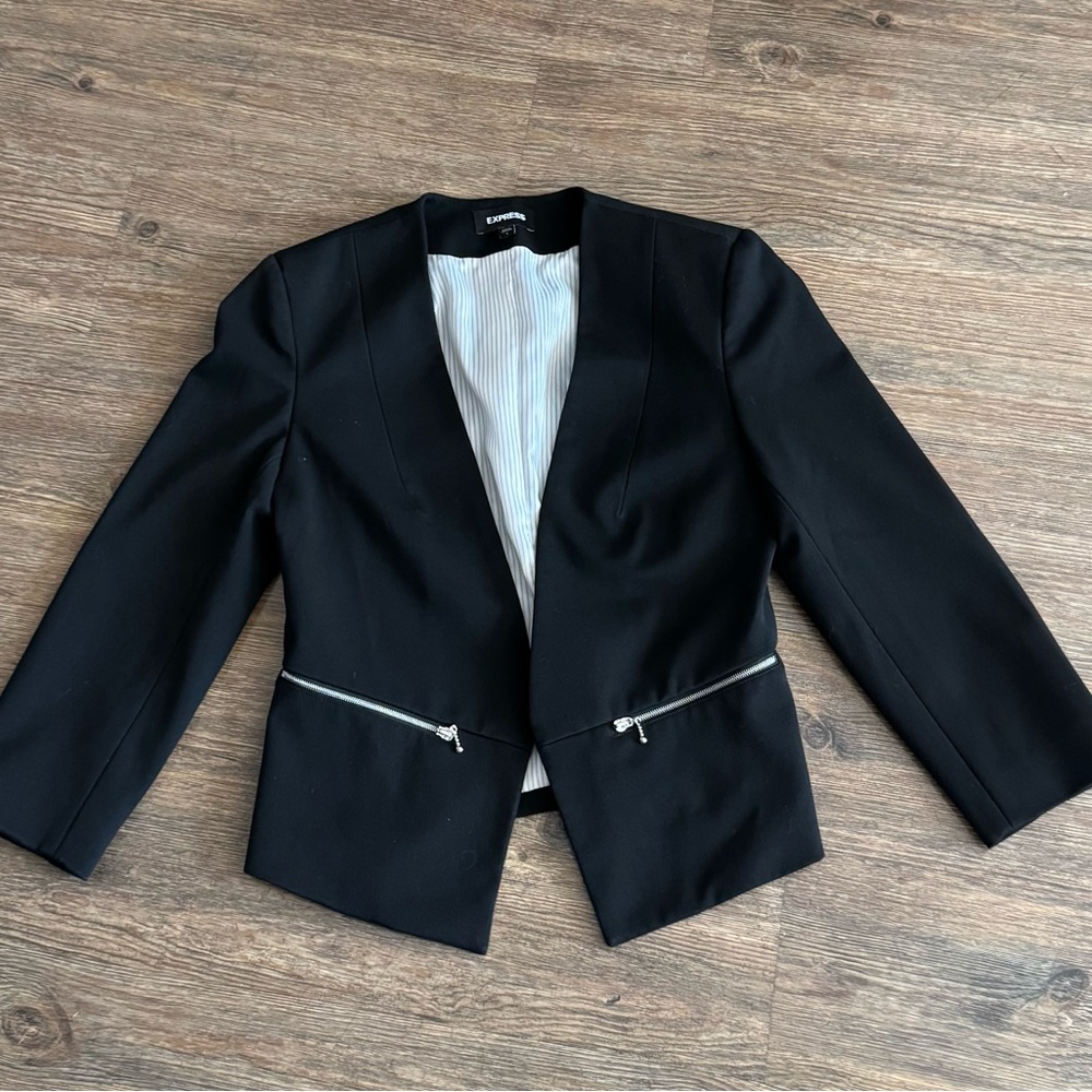 Express Women's Blazer with Zipper Detail